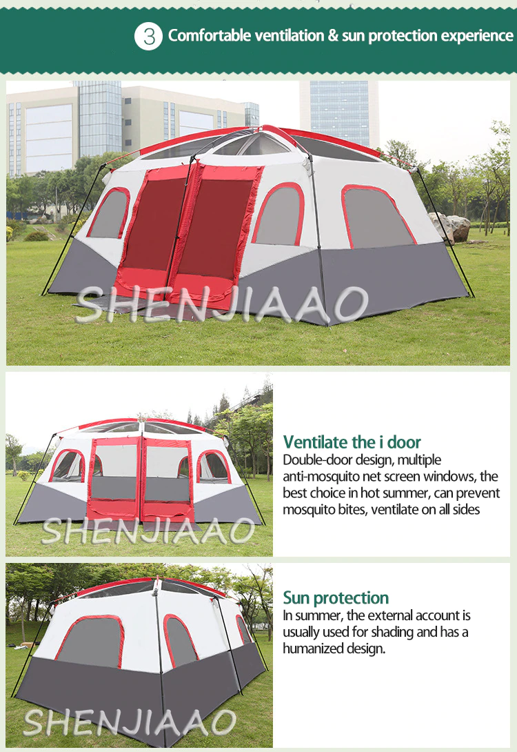Cheap Goat Tents Outdoor Camping Tent With One Bedroom And One Living Room Single Layer Tent Is Waterproof And Can Accommodate More Than 8 People Tents 
